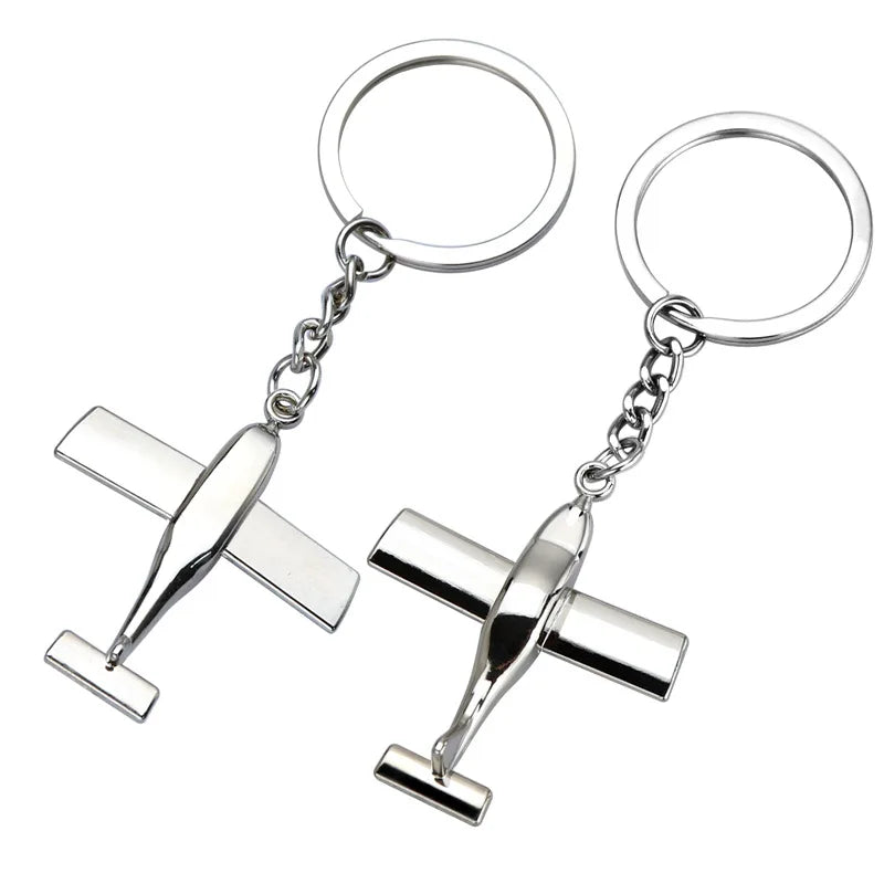 Creative 3D Aircraft Keychain Pendant Aviation Model Ornaments Keyring Metal Airplane Keychain Aviation Enthusiast or Pilot Gift