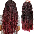 18 Inch Synthetic Dyed Dreadlocks Passion Twist Crochet Braiding Hair Extensions Hot Water Setting Pre Looped Pre Twist Water