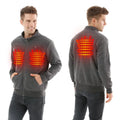 5V Cold Weather Gray Keep Warm Men Women Winter Outwear Coats Battery Heated Thermal Breathable Plus Size Jackets