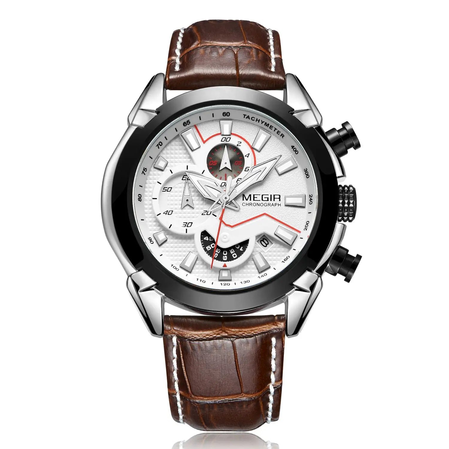 Hot Sale MEGIR 2065 Fashion Designer Men's Business Wristwatch Luxury Leather Quartz Watches Casual Electronic Watch Custom LOGO