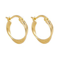 Fine Jewelry 925 Sterling Silver Statement Earrings Geometric U Shape Twist Wave Line Gold Plated Hoop Earrings Women