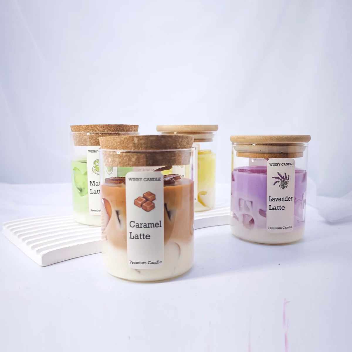 2026 KA03T Luxury Pillar Shape Transparent Tumbler with Lid for Custom Scented Candles and Weddings Customized Logo