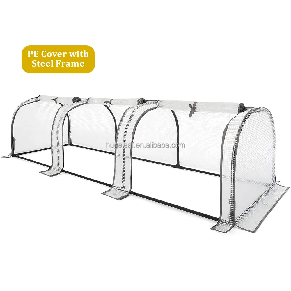 Mini Planting Shed Small Grow Tunnel Cloche Cold Polytunnel Garden Greenhouse Easily Assembled Modern Metal Collapsible Portable