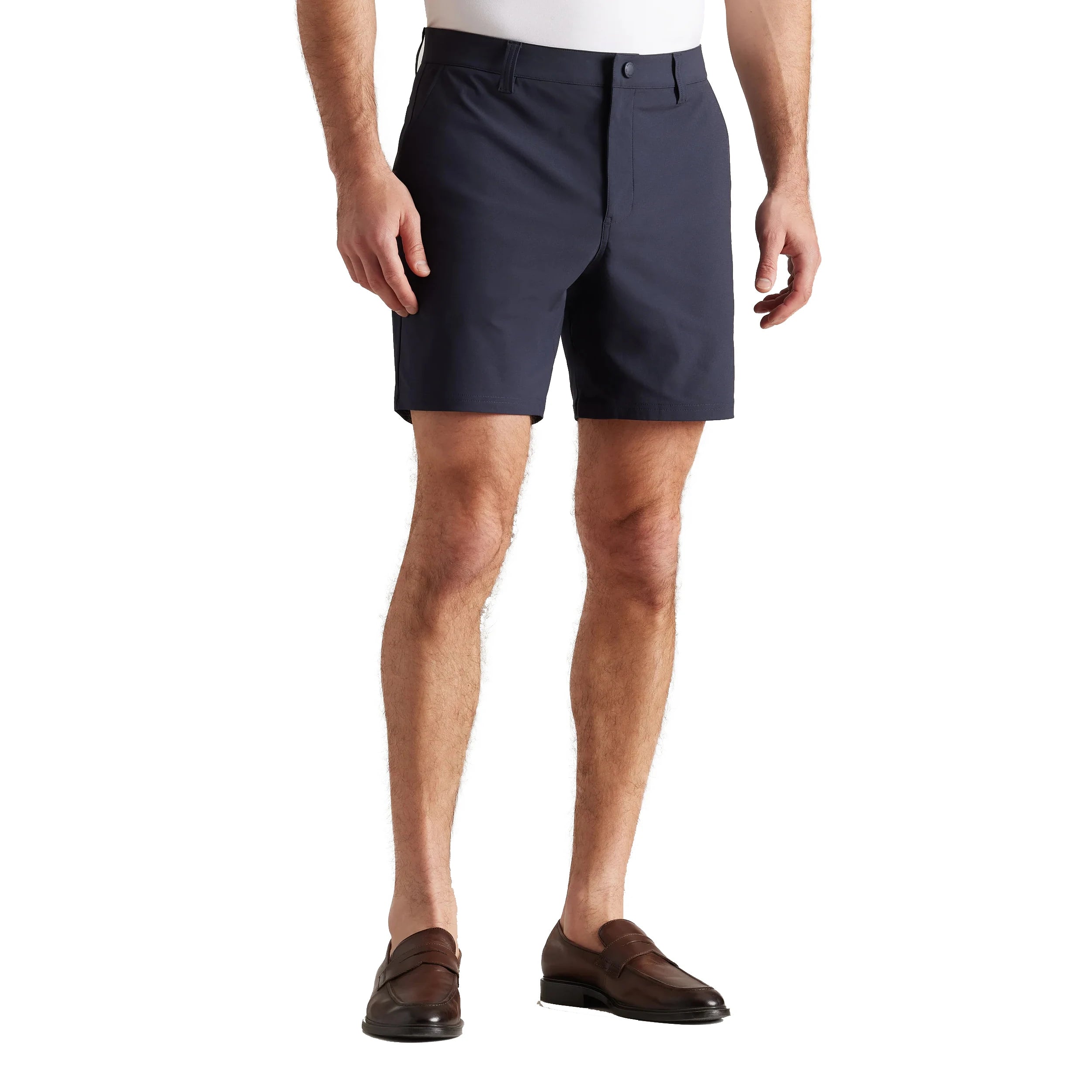 Custom Men's Stretch Golf Shorts Button Fly 7" Shorts With Secure Zipper Pocket