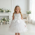 Western Style pink Girl Party Dresses 1-year-old Cute Baby Girl Birthday Party Dress Fluffy Mesh Kid Girl Summer Dress with Bow