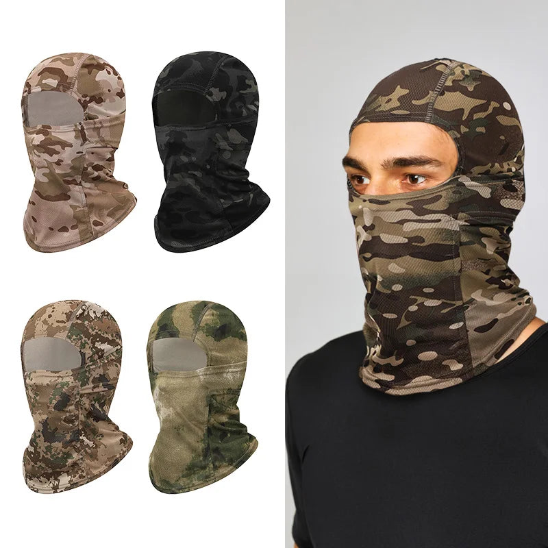 Wholesale Custom Breathable CS Camo Polyester Outdoor Cycling Balaclava Full Face Cover Mask Tactical Ninja Ski Mask Full Head