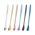 Stainless Steel Gold Long Handle Tea Ice Cream Cocktail Juice Coffee Cupping Spoon Stirring Spoon