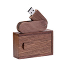 Promotional Gifts Walnut Wood Box for 32G USB Flash Drive Customizable Logo Wooden Gift Box With Sliding Lid