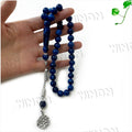 Free Islamic Acrylic Beads Customized Flag Charms 33 Prayer Beads Silver Plated Beaded Bracelet Islamic Muslim Tasbih Save Gaza