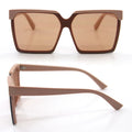 Coffee Retro Oversized Sunglasses for Women Square Cheap Eyeglasses Frames with Gradient Lenses PC Material