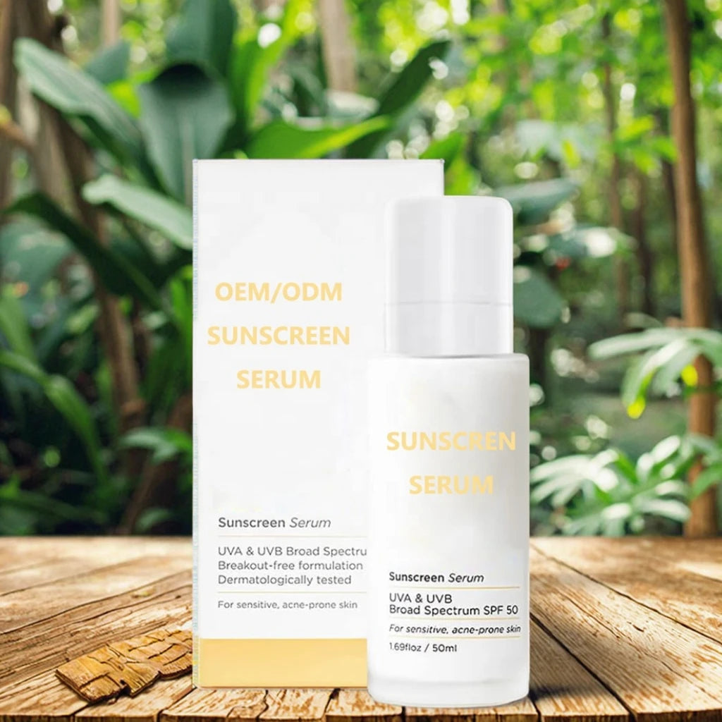 Organic SPF50 Sunscreen Cream Lotion Vegan Hyaluronic Acid and Aloe 50ml Body Protection with Free Sample