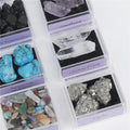 Customized logo 7 Chakra Stone Spiritual Meditation Crystal  Rock Geode Crystal Point Box Set Healing Balance Stone for Gift