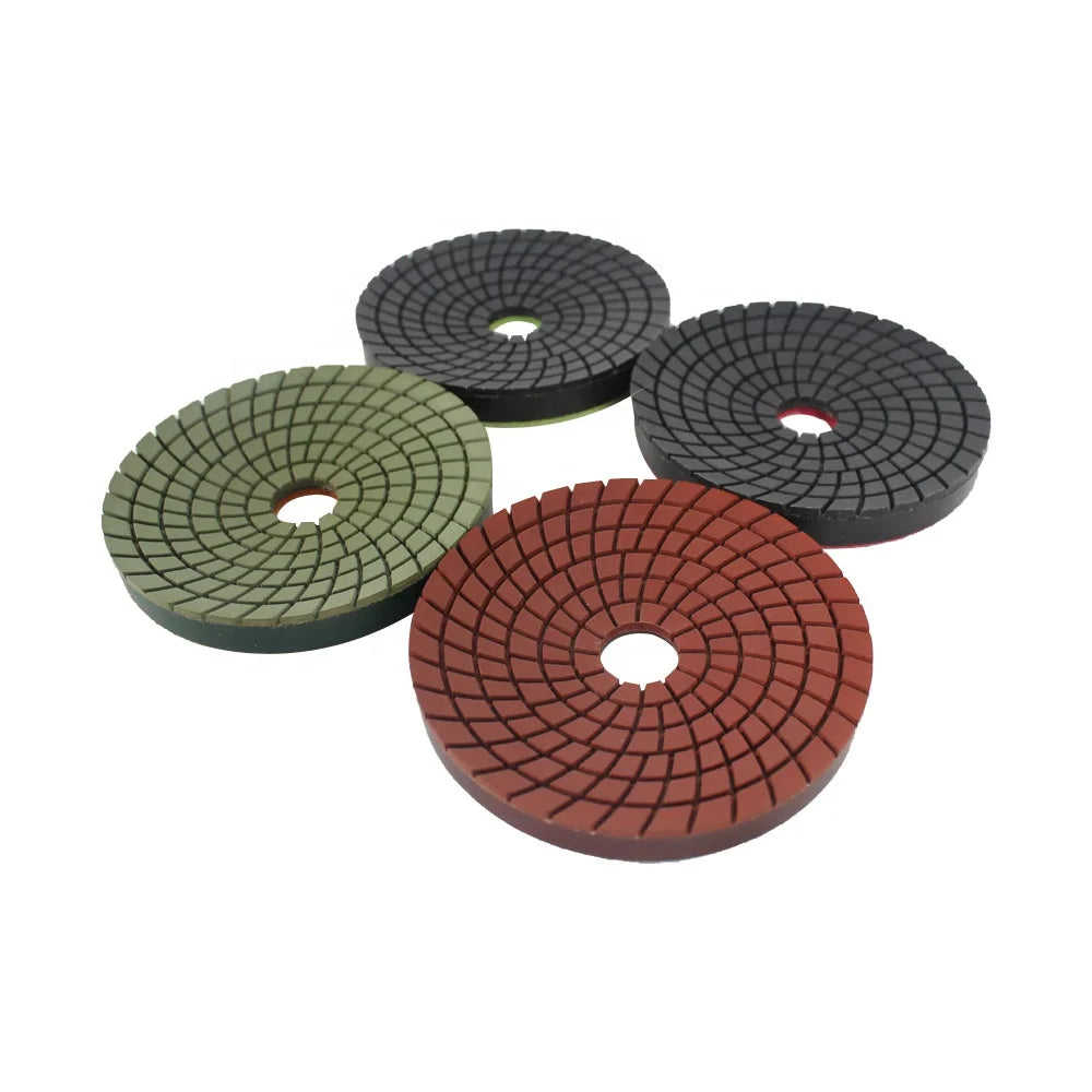 TRUE SHINE 4 Inch (100mm) Resin Bond Diamond Abrasive Pad OEM Customizable Grit 50-3000 for Granite Convex Outer Circle Ball