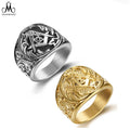 Wholesaler Fashion Jewelry 316L Stainless Steel Masonic Ring Gold Custom Logo for Men