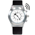 Ladies Silver Case With White Talking Dial  Tactile Braille Watch for Blind People or the Elderly