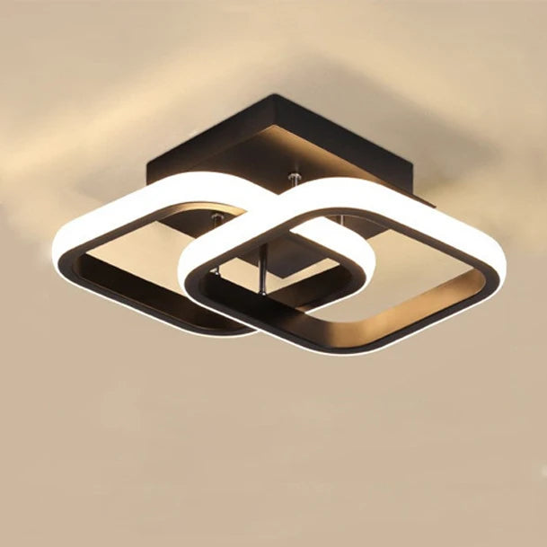 Decor Home LED Ceiling Lights Acrylic Ring for Bedroom or Foyer Hallway Modern Ceiling Lamp