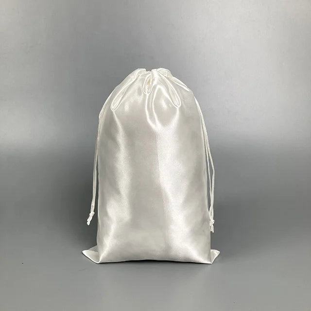 Satin Bags Custom Logo Drawstring Customised Silk Satin Drawstring Bucket Bag Custom Logo Small Satin Lash Drawstring Bag