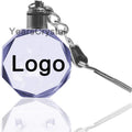 New Custom Eco-Friendly Car Flashlight Crystal Keychain with Logo Ballet Design
