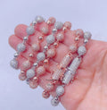 Drop Shipping Rose Gold 925 Silver 8mm Micro Pave Vvs Moissanite Diamond Rosary Chain