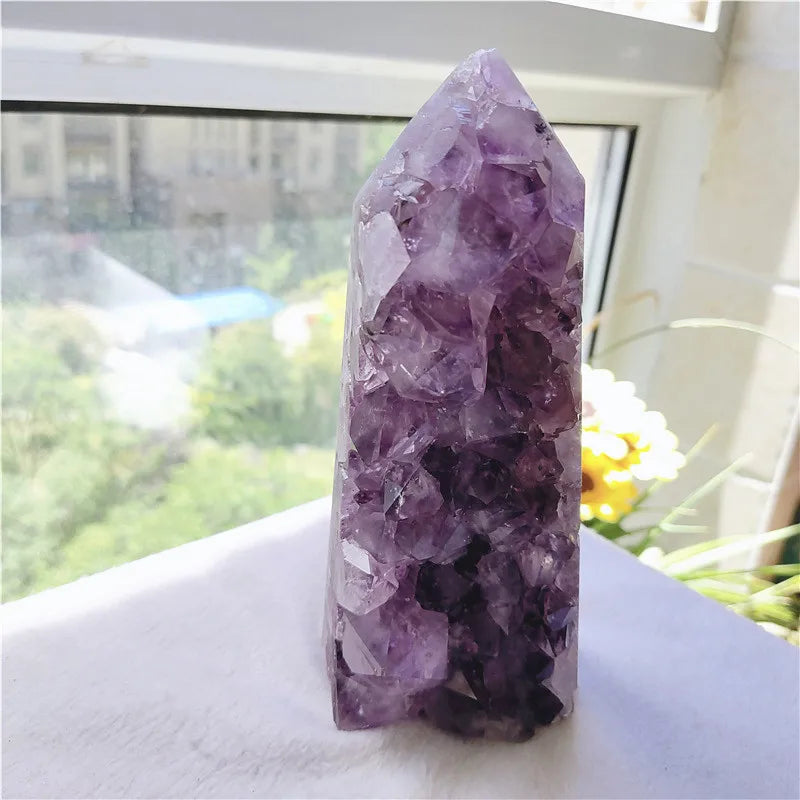Wholesale Natural Rough Amethyst Point Chip Crystal Amethyst Cluster for Decoration