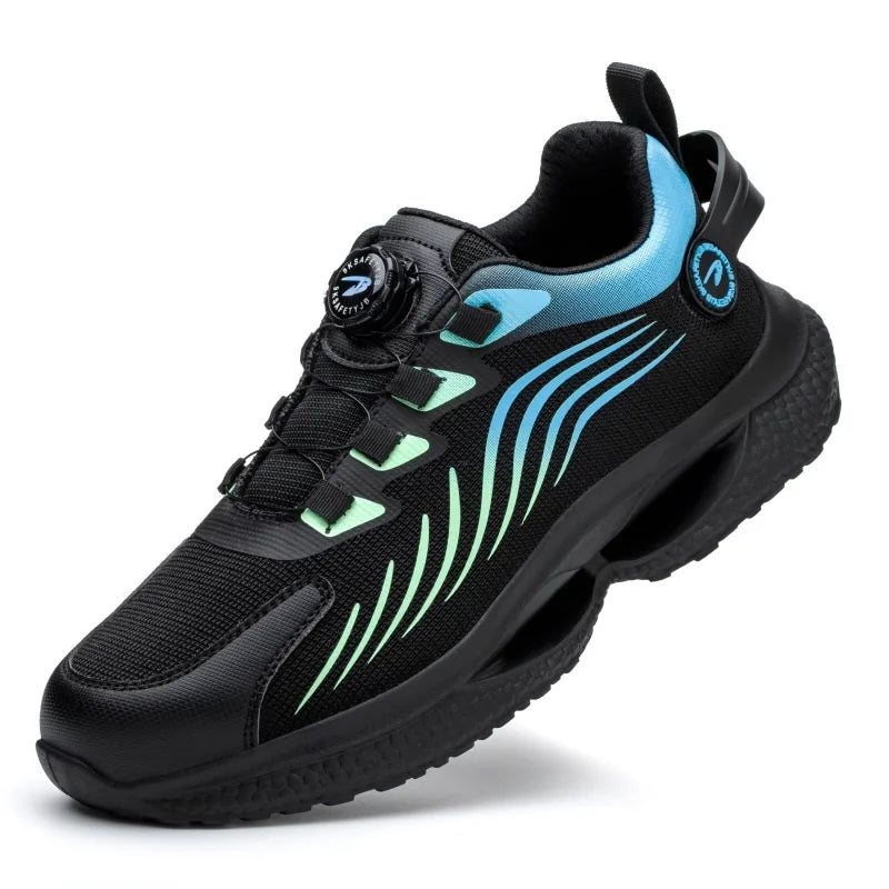 Men's Comfortable Breathable Puncture Resistant Sole and Waterproof Steel Toe Safety Shoes Suitable for Outdoor Work