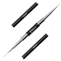 2023 Yihuale Dual End Liner Acrylic Nail Art Brush Liner Brush With Metal Handle