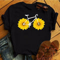 Afro Queen Glitter Sunflower Letter T-shirt Iron on Melanin Trendy Casual Girl Black Women Custom Digital Printed Plus Size Tee