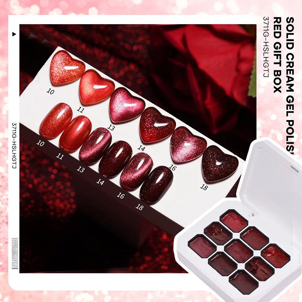 MissGel New Packaging 9 Colors Solid Nail UV Gel OEM Private Label Diamond Powder Nail Art Gel Solid Cream Gel Polish