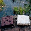 Kingworth 2025 Luxury Design Furniture Yellow Outdoor Large Plush Square Meditation Seat Cushion Floor Pillow