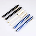 Wholesale Custom Metal Ballpoint Pen Black White Blue Stationery for Promotional Corporate Gifts 0.5mm Writing Width with Logo