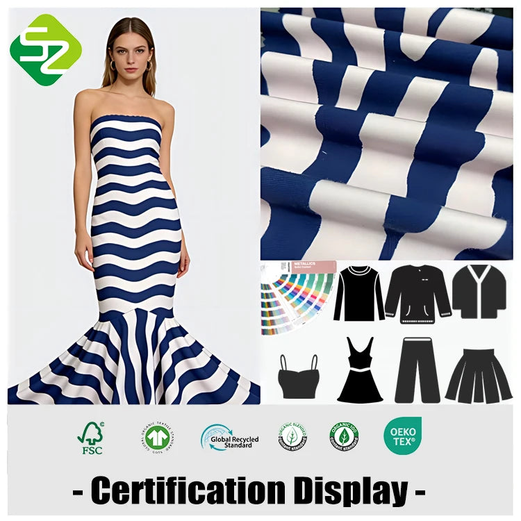 SEN-KPCN-22253 Customizable Printed Stretch Girls' Sportswear Pants Fabric Cotton/Nylon/Spandex Interlock Wicking Knitted