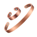 BioMagnetic Jewelry  Cuff  Magnetic Pure Copper Bracelets and Rings Jewelry Set  Pain Relief for Arthritis