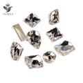 YANRUO  Superior Quality Clear Crystal   Various Shape Flat Back Sew on Crystal Rhinestones Decorations for Wedding Dress