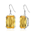 Dropshoping Jewelry Art Nouveau Exquisite Filigree Citrine Boucle D'oreille Bijoux 925 Sterling Silver Women Earings