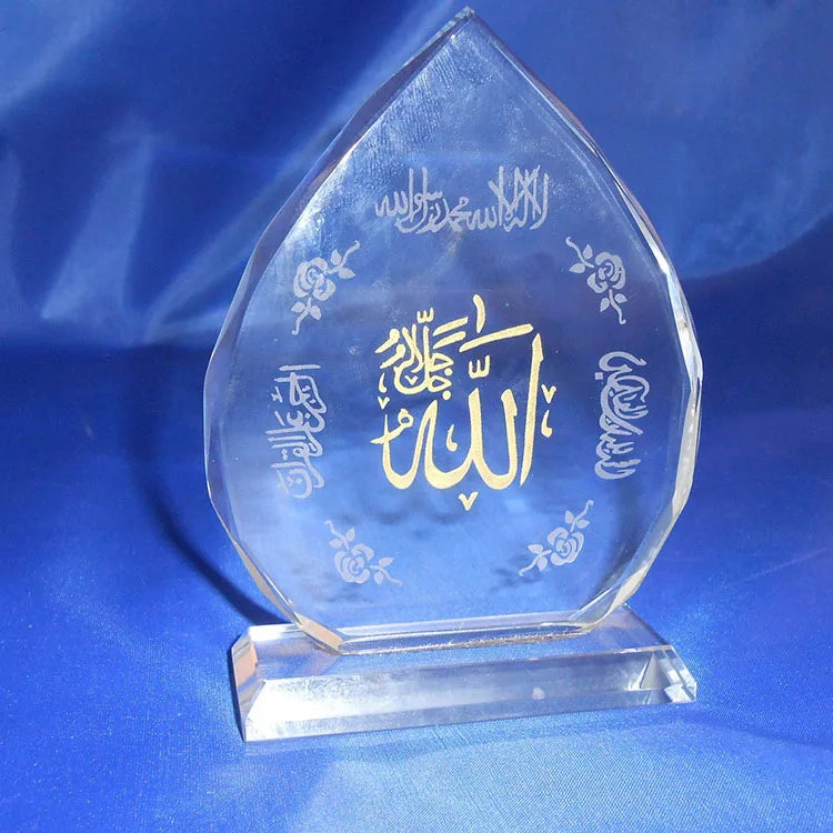 MH-LP0194 Crystal Islamic Trophy Crystal Religious Trophy Souvenir Gifts