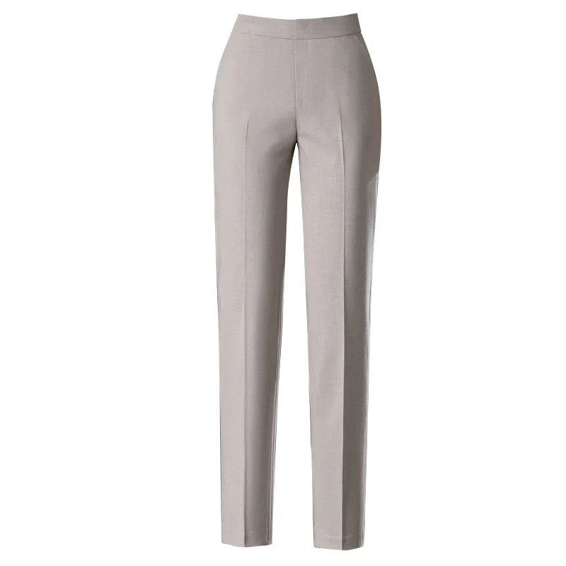 Wholesale Latest Design Women's Side Pockets Black Casual Breathable Spring Pant Trousers