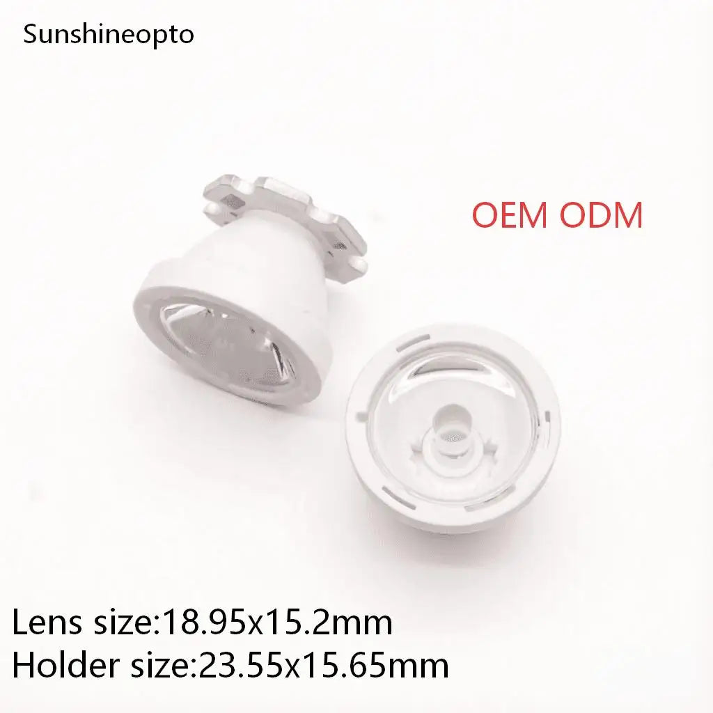 High Transmittance 19mm LED Lens With Holder for 3535 High Power Spotlight Components Optical Grade PMMA Accessories Kit