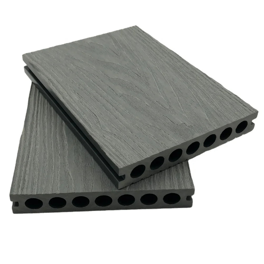 150x27mm Modern Eco-Friendly WPC 3D Hollow Decking Board Waterproof Weather-Resistant Garden Outdoor Flooring