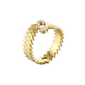 Custom Stainless Steel Tarnish Free Ring Jewelry 18k Gold Plated Flower Ring