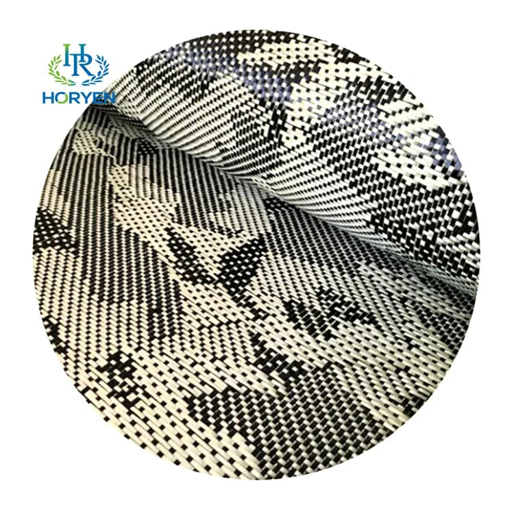 High Quality Color Jacquard Carbon Aramid Fabric Aramid Fiber Cloth MegaBDM