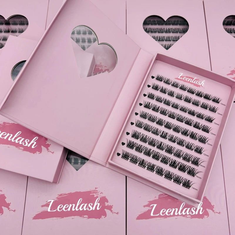 Korean PBT Pre-Cut Volume Cluster DIY Lash Extensions Full Strip False Eye Lashes Cluster Eyelashes