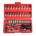 46pcs 1/4" Manual Car Repair Hand Tool Sets Herramienta Impact Spanner Small Socket Wrench Sets Socket Wrench Sets