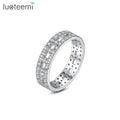 LUOTEEMI Statement European Ring Micro Trendy Woman Fashion Jewellery Copper Accessory Jewelry