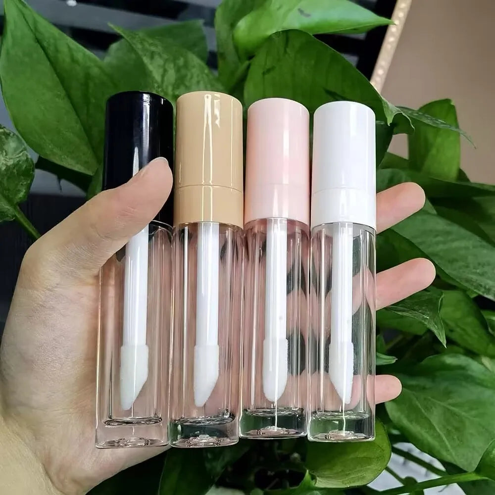Wholesale 6ml 8ml Round Lip Gloss Tube With Wand Big Brush Private Label Lip Gloss Tubes With Box Lip Oil Tubes