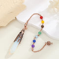 Healing Crystal Pendulums for Dowsing Divination Hexagonal Opal Bullet Healing Reiki Crystal Energy Pendant for Yoga Meditation
