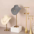Hot Sale Four Colors Suede Jewelry Display Rack Jewelry Necklace Display Stand