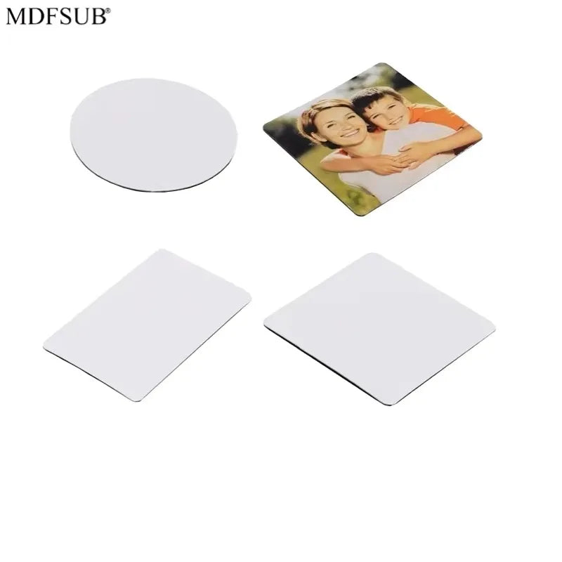 MDFSUB DIY Printing Rectangle 40x75mm Sublimation Blanks Fridge Magnet Custom Glossy White Blank Sublimation MDF Fridge Magnets