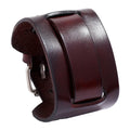 New Fashion Punk Vintage Wide Genuine Leather Bracelet for Men Wide Real Leather Bangle for Cowboy Jewelry Pulsera Hombre