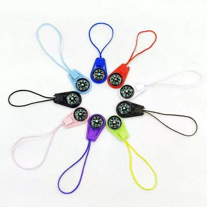 Mini Ball Compass with Carabiner | Zip-up Hiking/Camping Compass | Outdoor Survival Gear for Backpacks Travel Gifts