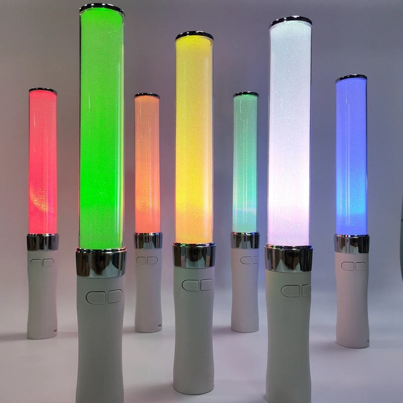 New Colorful 15 Colors LED Light Wand AAA Battery DMX Remote Control LED Glow Stick Customized LOGO LED Light Stick